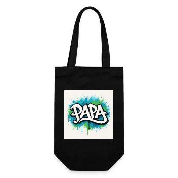 Graffiti Style Papa Illustration - Sac à bouteille - noir - Devant