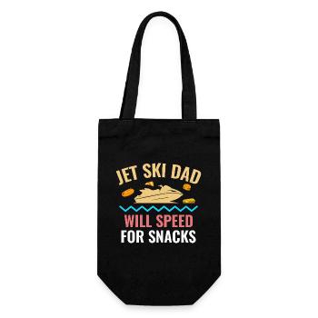 Papa amateur de snacks et de jet ski amusant - Sac à bouteille - noir - Devant