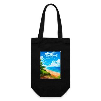 Lake Michigan USA Vintage-Reiseplakat Stadtlandschaft - Geschenkbeutel für Flaschen - Schwarz - Vorne