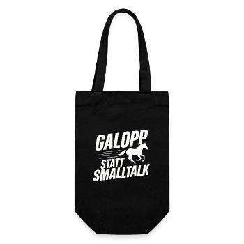 Gallop Instead of Small Talk Bag Idea - Gift Bag for Bottles - black - Front