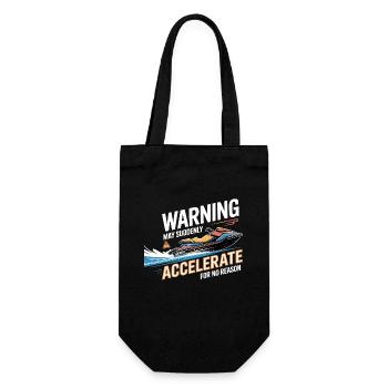 Jetski Warning May Accelerate Without Reason  - Gift Bag for Bottles - black - Front