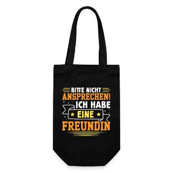 Malle BITTE NICHT ANSPRECHEN Lustiges - Geschenkbeutel für Flaschen - Schwarz - Vorne