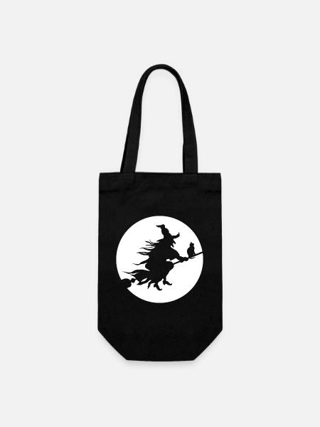Hexe Halloween - Geschenkbeutel für Flaschen - Schwarz