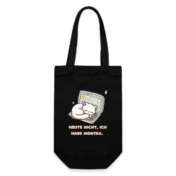 Not today, it's Monday - Gift Bag for Bottles - black - Front
