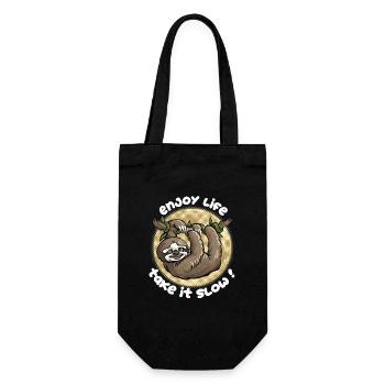 Take it slow ! - Gift Bag for Bottles - black - Front