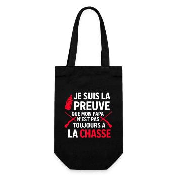 I am proof that my dad hunts - Gift Bag for Bottles - black - Front
