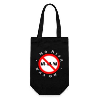 Erfolg  RISKO  NO FUN  MI MI MI - Geschenkbeutel für Flaschen - Schwarz - Vorne