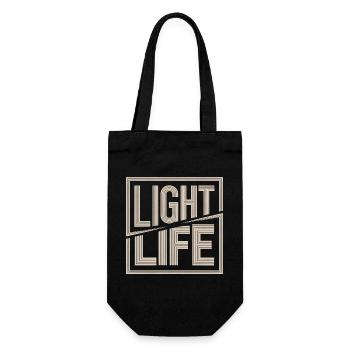Christlich Light Life Glaube Hoffnung - Geschenkbeutel für Flaschen - Schwarz - Vorne