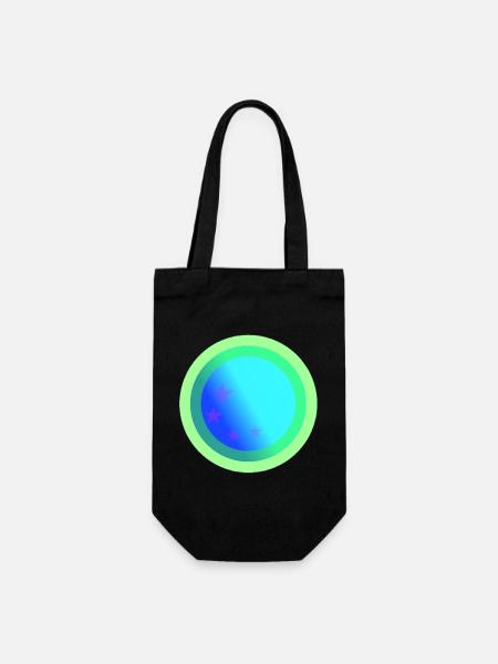 Himmlisches blaues Sternbild - Geschenkbeutel für Flaschen - Schwarz