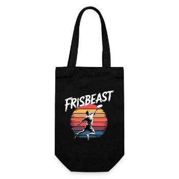 Frisbeast Retro Ultimate Frisbee Stil Für Sportler - Geschenkbeutel für Flaschen - Schwarz - Vorne
