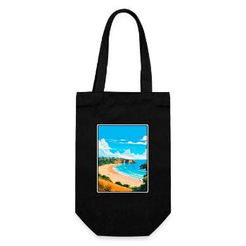 Poster de voyage vintage Jersey de St Brelade Cityscape - Sac à bouteille - noir - Devant