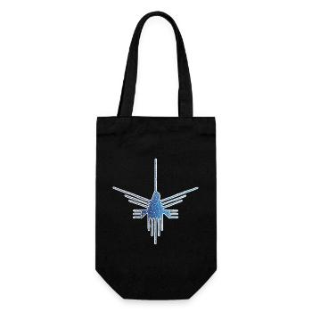 Nazca-Vogel auf Sternenhintergrund - Geschenkbeutel für Flaschen - Schwarz - Vorne