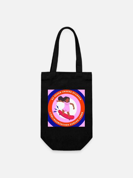 Strong Favorite Girls - Illustrations de skateboard colorées - Sac à bouteille - noir
