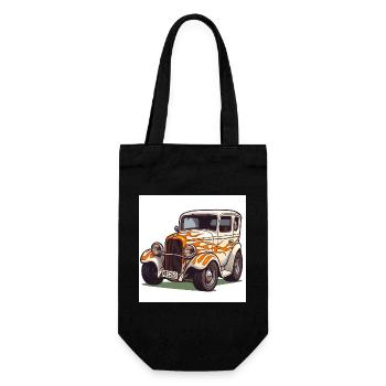 Vintage Hot Rod Car - Gift Bag for Bottles - black - Front