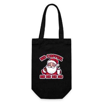 Pixel Vintage Retro Santa - Pas de café No Ho Ho Ho - Sac à bouteille - noir - Devant