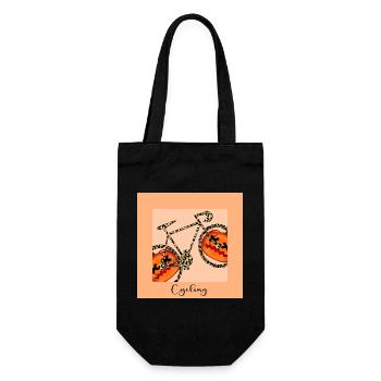 HALLOWEEN COSTUME CYCLING PUMPKIN - Gift Bag for Bottles - black - Front