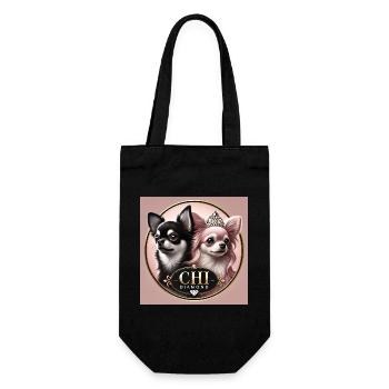 T-shirt Chihuahua pour femme avec motif diadème - Sac à bouteille - noir - Devant