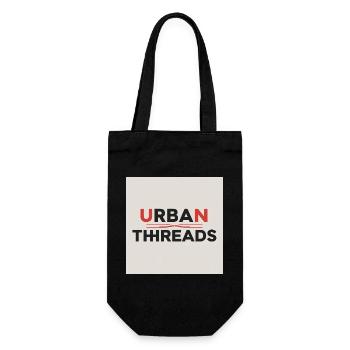 Urban Threads Logo Print - Gift Bag for Bottles - black - Front