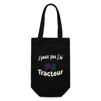 J’peux pas j’ai Tracteur - Sac à bouteille - noir - Devant