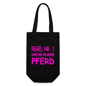 horses - Gift Bag for Bottles - black - Front