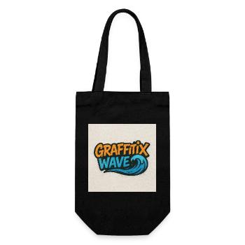 Graffitix Wave Graffiti Logo - Gift Bag for Bottles - black - Front