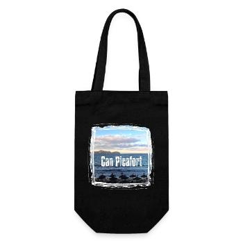 Can Picafort Strandprint - Geschenkbeutel für Flaschen - Schwarz - Vorne