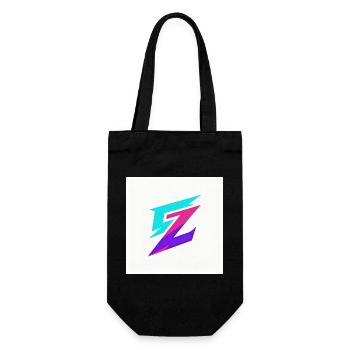 Logo en dégradé de néon en zigzag - Sac à bouteille - noir - Devant