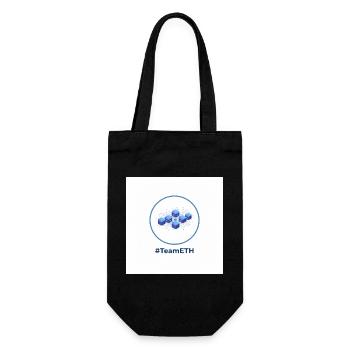 TeamETH Knoten Netzwerk - Geschenkbeutel für Flaschen - Schwarz - Vorne