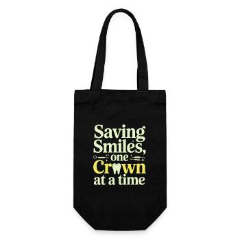 Sauver les sourires, une couronne à la fois Dental Lab Tech - Sac à bouteille - noir - Devant