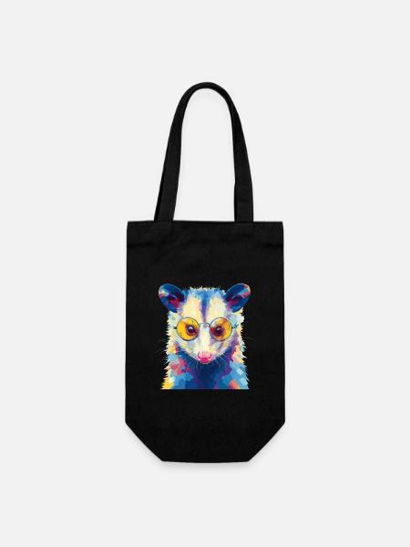 Opossum Possum Sonnenbrille - Geschenkbeutel für Flaschen - Schwarz