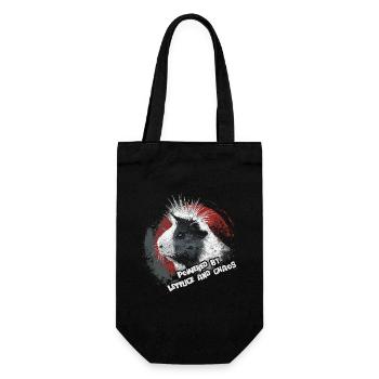 Meerschweinchen mit lustigem Spruch - Geschenkbeutel für Flaschen - Schwarz - Vorne