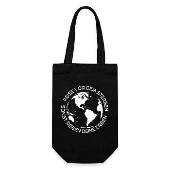 Travel before dying, otherwise your heirs will travel - Gift Bag for Bottles - black - Front