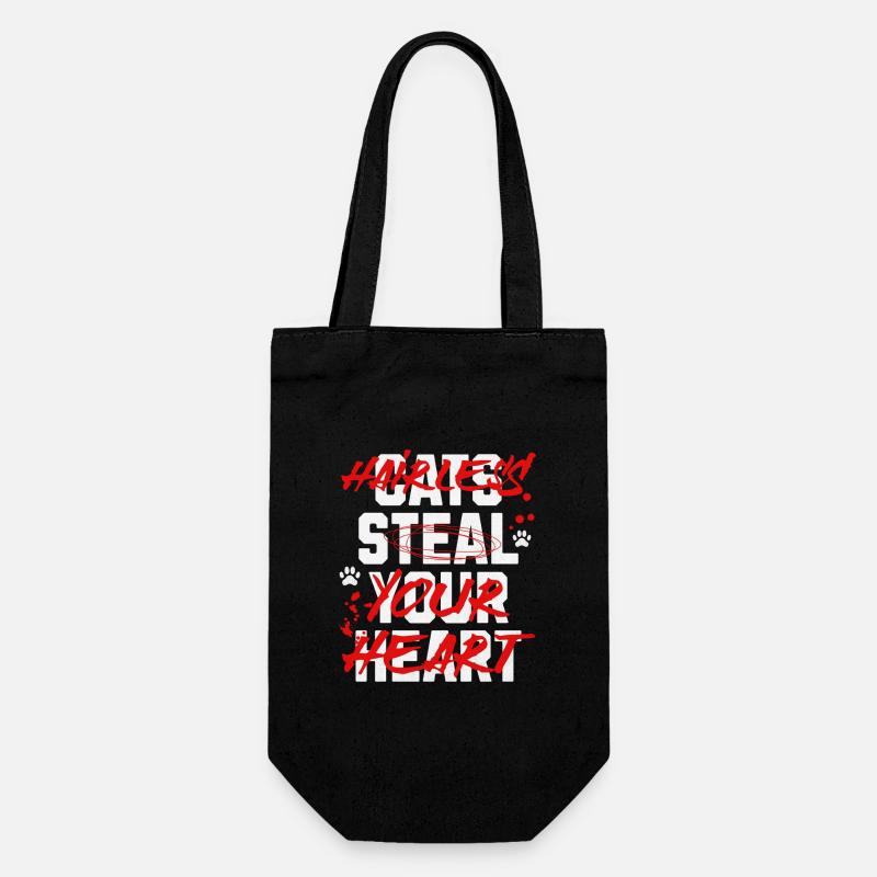 Haarlose Sphynx-Katzen - Geschenkbeutel für Flaschen - Schwarz