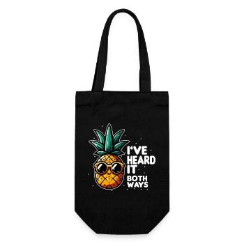 Pineapple Slogan Double Meaning - Gift Bag for Bottles - black - Front