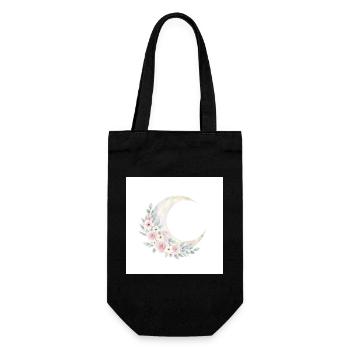 Moon Blossom Wreath - Gift Bag for Bottles - black - Front