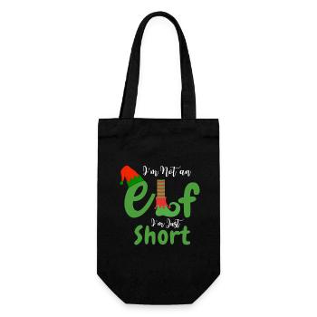 I'm Not Short I Am Elf  - Gift Bag for Bottles - black - Front