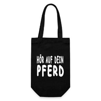 horses - Gift Bag for Bottles - black - Front