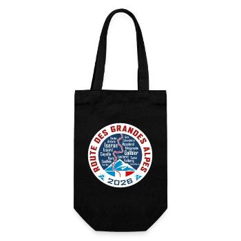 Route des Grandes Alpes | V2 | 2026 - Geschenkbeutel für Flaschen - Schwarz - Vorne