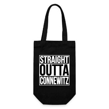 STRAIGHT OUTTA CONNEWITZ - Geschenkbeutel für Flaschen - Schwarz - Vorne