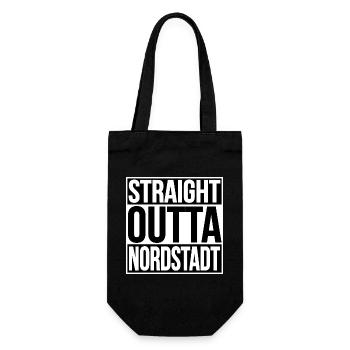 Straight Outta DORTMUND Nordstadt - Geschenkbeutel für Flaschen - Schwarz - Vorne