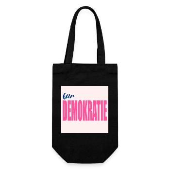 FÜR DEMOKRATIE WERTE - Geschenkbeutel für Flaschen - Schwarz - Vorne