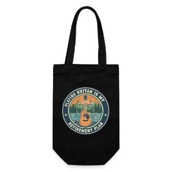 Guitar Retirement Plan Guitarist Quote - Gift Bag for Bottles - black - Front