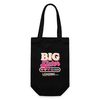 Big Sister Loading 2026 - Gift Bag for Bottles - black - Front