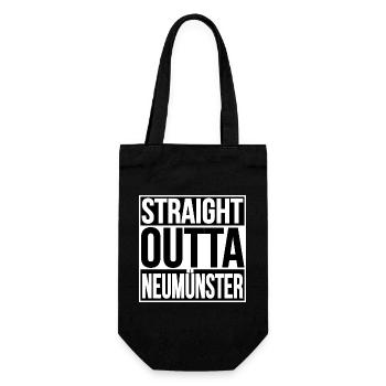 STRAIGHT OUTTA NEUMÜNSTER - Geschenkbeutel für Flaschen - Schwarz - Vorne