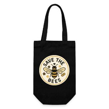 Sauvez les abeilles Nature Motif abeille - Sac à bouteille - noir - Devant