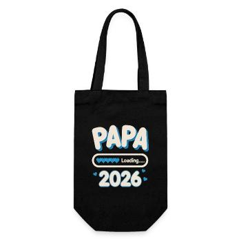 Papa Loading 2026 - Gift Bag for Bottles - black - Front