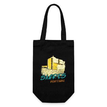 Sagres Algarve Kapelle Illustration - Geschenkbeutel für Flaschen - Schwarz - Vorne