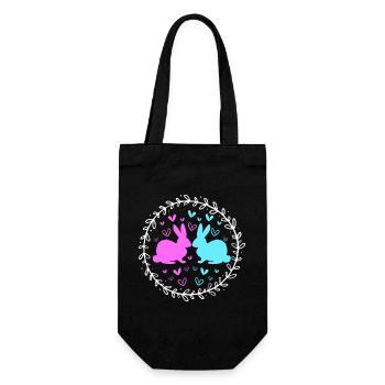 Gender Reveal Pâques Future maman - Sac à bouteille - noir - Devant