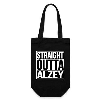 Straight Outta Alzey - Geschenkbeutel für Flaschen - Schwarz - Vorne