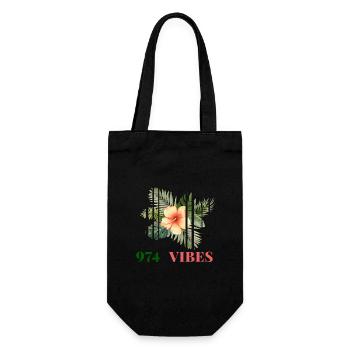 Hibiscus Tropical 974 Vibes - Gift Bag for Bottles - black - Front